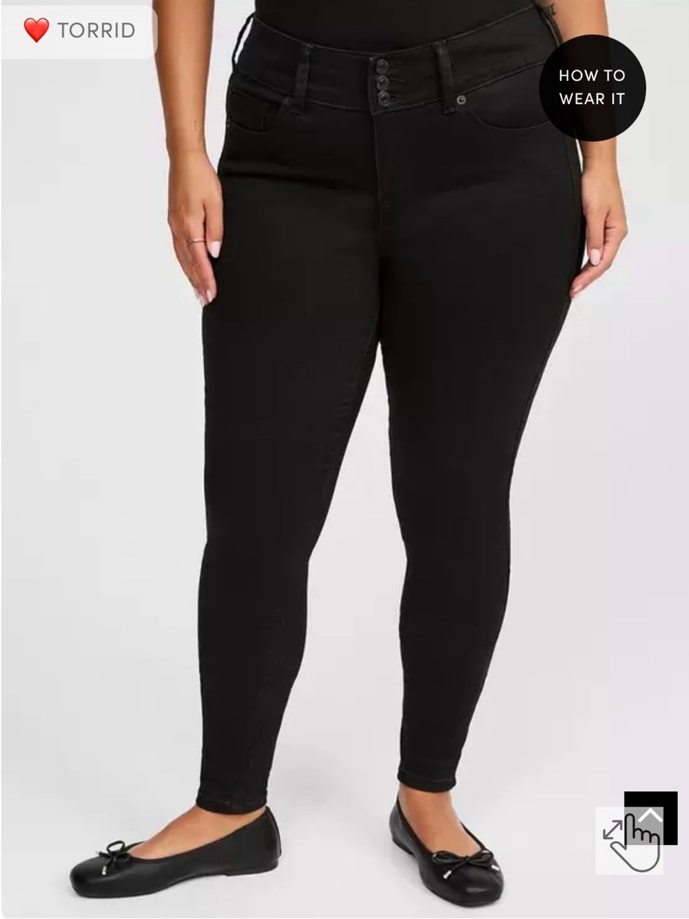 Torrid Jegging High-Rise Skinny Jean Size 18S
Washed Black (Faded)
